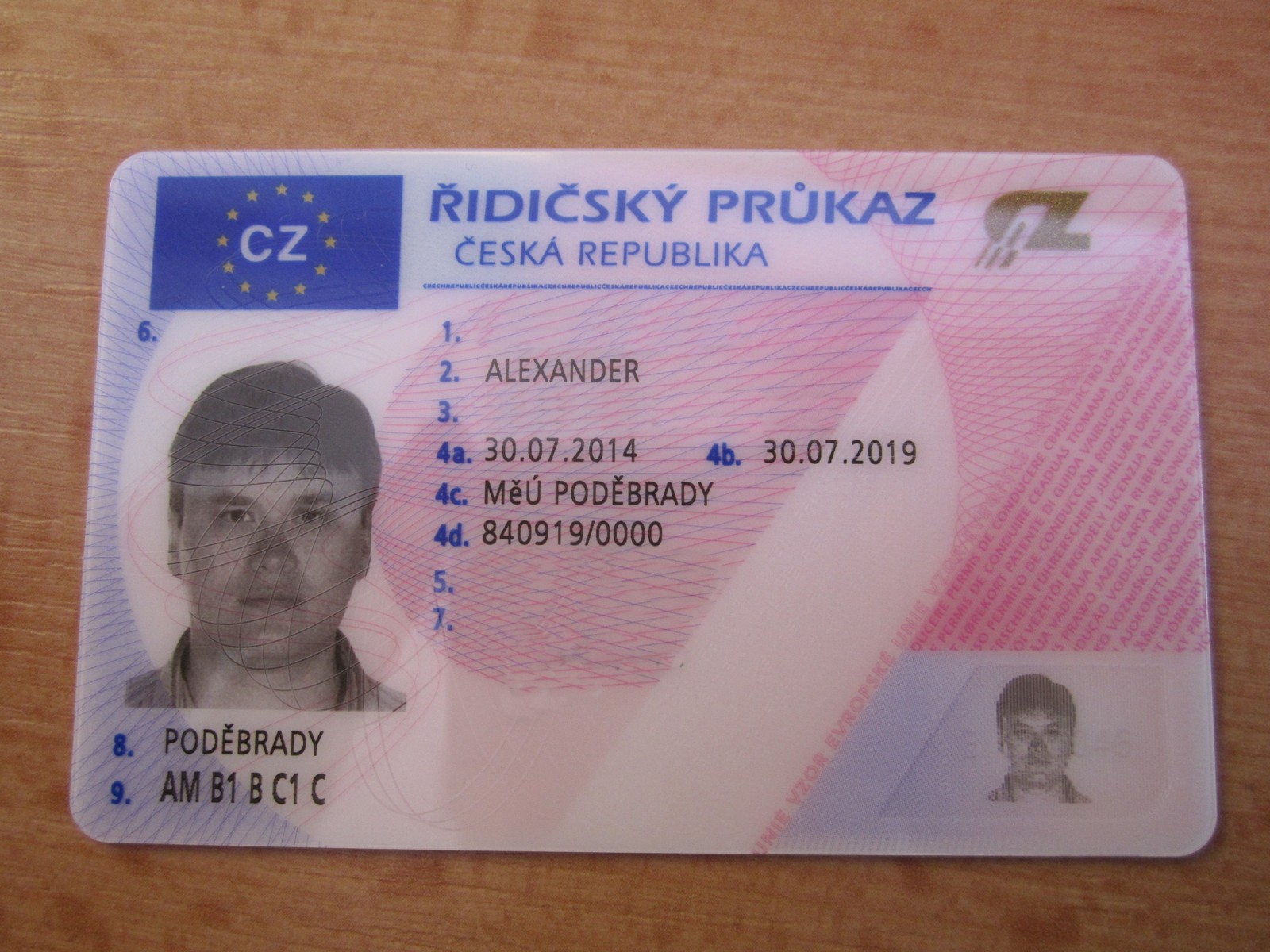 Чешские водительские права